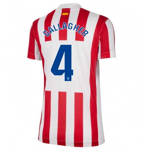 Ženske Nogometnih dresov Atletico Madrid Conor Gallagher #4 Domači 2025-26 Kratki rokavi Ženske Nogometnih dresov Atletico Madrid Conor Gallagher #4 Domači 2025-26 Kratki rokavi